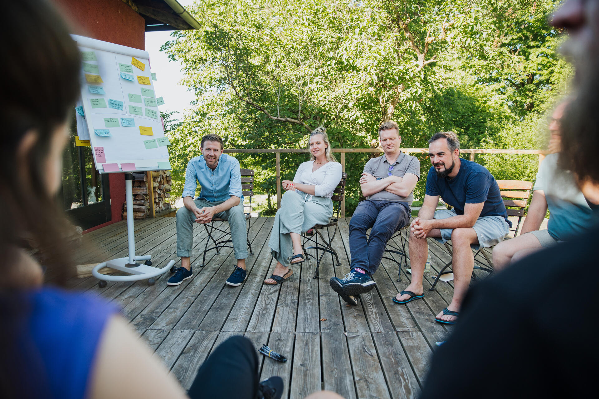 Outdoor-Session auf Terrasse